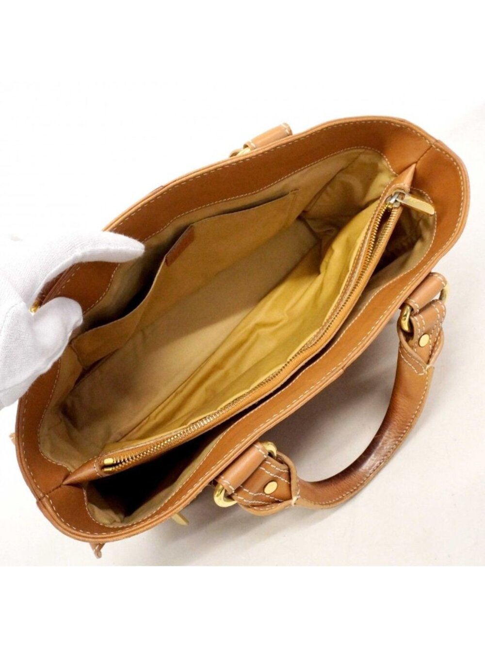 Celine Handbag Boogie Bag Leather Brown Gold - Picture 4 of 10